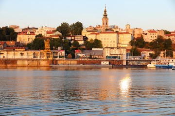 Obraz premium Belgrade sunset. City in Serbia - Belgrade.