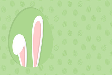 Easter - layout of a banner with bunny. Vector.