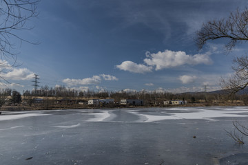 Habrovicky pond near Usti nad Labem city