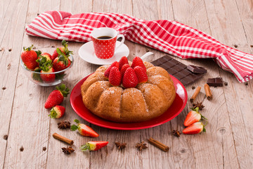 Strawberry cake. 