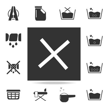 the sign of the chemical temperature is forbidden icon. Detailed set of laundry icons. Premium quality graphic design. One of the collection icons for websites, web design, mobile