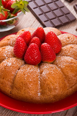 Strawberry cake. 
