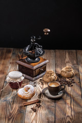 Coffee Mill And Roll