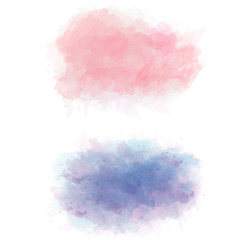 Set of color vector watercolor stains - obrazy, fototapety, plakaty