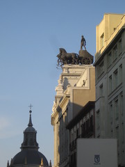 Cathedral and gateway in Madrid, Spain