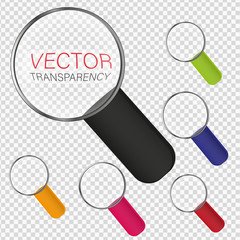 magnifying glass vector transparency