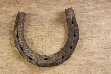 old rusty horseshoe
