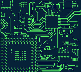 High tech electronic circuit board vector background