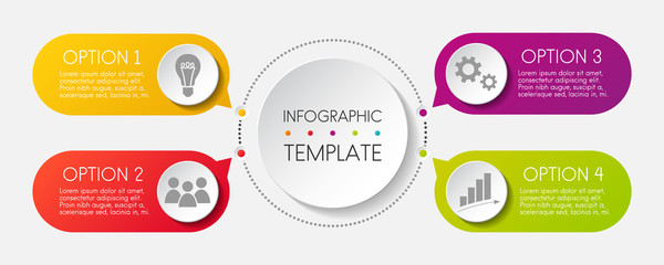 Template of colouful inforgaphic. Vector.