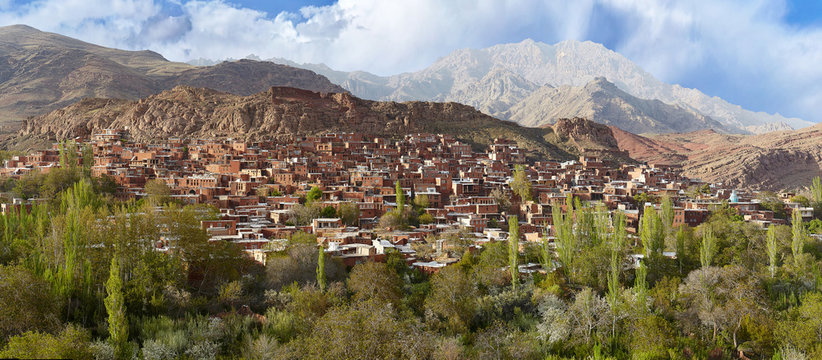 Panoramic view of Abyaneh village, Isfahan province, Iran.
