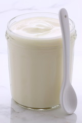 Vintage retro styling yogurt