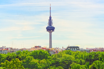 Obraz premium Television center in the city of Madrid, the capital of Spain.