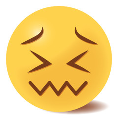 verzweifeltes Emoticon - 3D