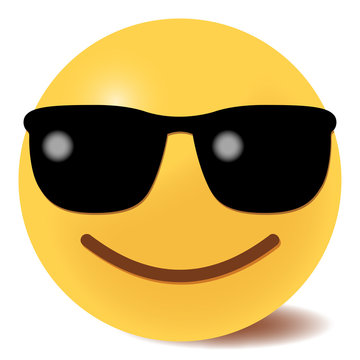 Emoji cool - mit Sonnenbrille - 3D