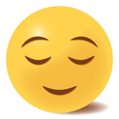 Emoji zufrieden - 3D