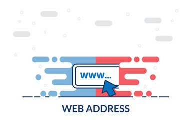 web address vector thin line icon
