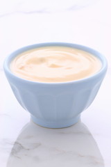 Fresh peach yogurt