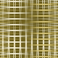 Vector seamless abstract pattern of intersecting yellow lines imitating straw, matting, for fabric design, wallpaper, book covers or notebooks.