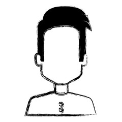 young man avatar character vector illustration design