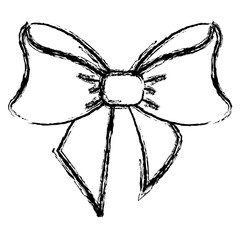 ribbon bowntie decorative icon vector illustration design