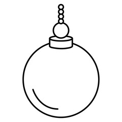christmas ball decorative icon vector illustration design