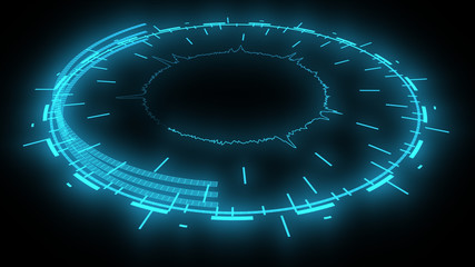 Electronic digital futuristic appearance, 3d rendering