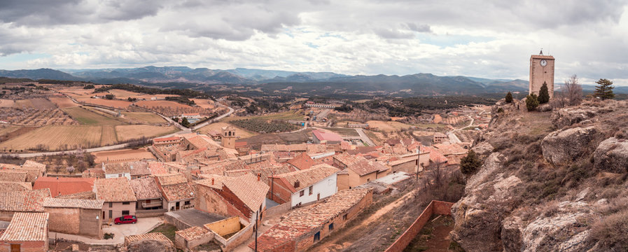 Town of Monroyo in the Mantarraya region of Spain Arag&oacute;n Teruel