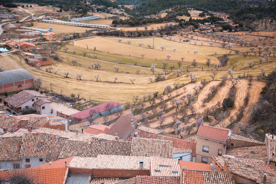Town of Monroyo in the Mantarraya region of Spain Arag&oacute;n Teruel
