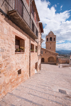 Town of Monroyo in the Mantarraya region of Spain Arag&oacute;n Teruel