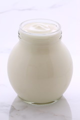 Vintage retro styling yogurt