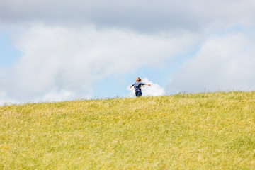 Woman in beautiful nature setting