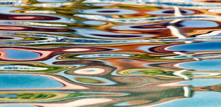 Abstract background of smooth water in the pool