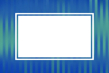 Blank for postcard or invintation, template frame, blue and green stripes
