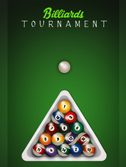 illustration of billiards tournament