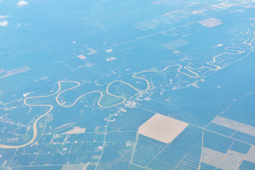 Aerial view of Malay Peninsula