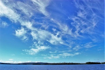 Murman, Russia, Iova lake, little clouds