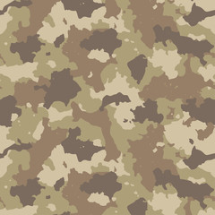 Camouflage seamless pattern. Trendy style camo, repeat print. Vector illustration. © faber14