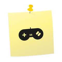 Notizzettel gelb - Retro Controller