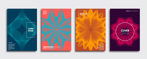 Vector cover designs. Future Poster template. Smartphone modern background set.
