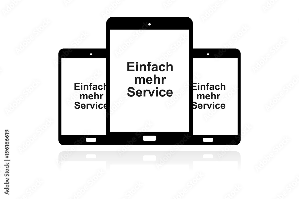 Sticker tablet banner - einfach mehr service