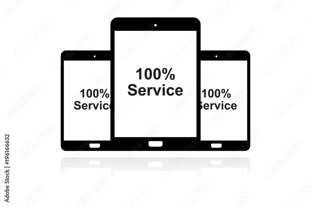 Poster tablet banner - 100 prozent service