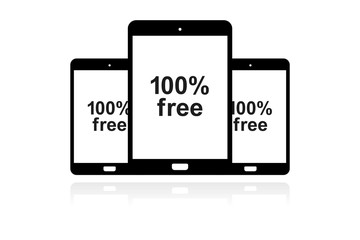 Tablet Banner - App - 100 Prozent kostenlos