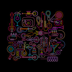 Neon Colors Abstract Music Design