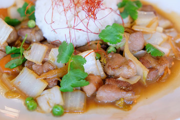 Turkey with rice and vegetables