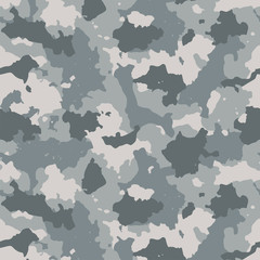 Camouflage seamless pattern. Trendy urban camo, repeat print. Vector illustration.