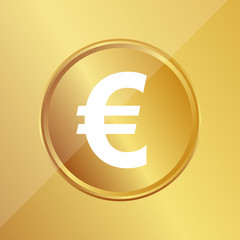 Gold Medaille - Euro-Zeichen