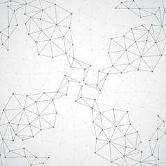 Tecnology grey background. Molecule and communication background. Graphic background for your design 