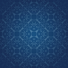 Seamless pattern in blue style. Template for your design. Vector illustration