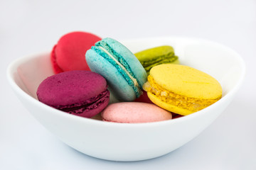 macarons on a white plate