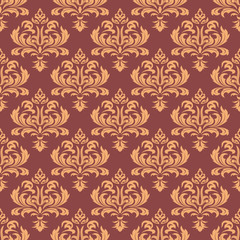 Fototapeta premium Seamless wallpapers in the style of Baroque . Illustration for your design